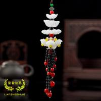 汽车挂件好运连连车内吊坠后视镜挂饰品符汽车饰品吊饰 [白色]好运连连