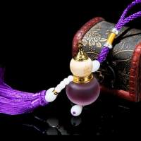 高档汽车挂件葫芦车挂件出入平安后视镜汽车用品汽车香水汽车摆件 缤纷紫升级精油款[古龙香型]