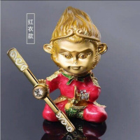 2019新款猪孙悟空出风口香水夹子齐天大圣车载香水可旋转买一送8 单只大圣红[金属款]送10支香棒