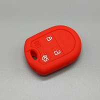 适用于福特F系列F150 F350 F450探险者野马汽车钥匙包硅胶钥匙套 红色