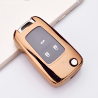 别克新老款英朗 05 06 07 08 09 10 11 12 13年汽车钥匙包套 别克折叠软壳全包款[土豪金]