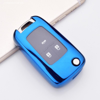 别克新老款英朗 05 06 07 08 09 10 11 12 13年汽车钥匙包套 别克折叠软壳全包款[魅力蓝]