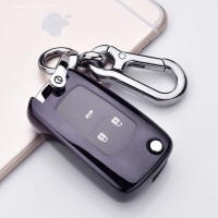 别克新君威钥匙套 2019款2.0t精英型壳老款15/14年君威汽车钥匙包 别克折叠软壳全包款[金属黑]+金属扣