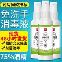 75% 酒精消毒液免洗洗手液喷雾医非用酒精免洗手消毒液乙醇消毒水 随身带消毒洗手液(100ml*10瓶))