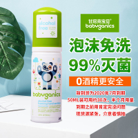 美国甘尼克宝宝儿童婴儿免洗便携专用消毒防病毒泡沫洗手液 绿色 无香味
