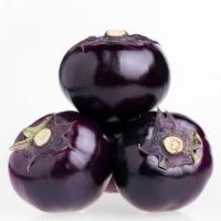 圆茄 茄子新鲜山东农家新鲜蔬菜黑紫圆茄子应季蔬菜现发3斤