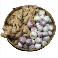 姜+蒜(1000g) 山紫皮独头大蒜 姜蒜组合生姜小黄姜蒜调味料