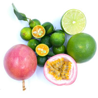 1斤青柠檬+1斤百香果(送一斤青金桔) 柠檬百香果组合 新鲜黄柠檬 水果蜂蜜茶小青金桔青柠檬生鲜