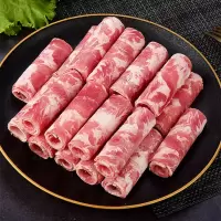 赛卡伊 新鲜肥牛卷批发牛肉卷烧烤火锅食材配菜牛肉卷 调理生牛肉 优质肥牛片2斤