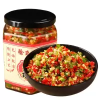 赛卡伊 [玻璃瓶]农家彩色蒜蓉剁椒辣椒酱香辣拌饭酱0脂肪彩色 彩色微辣一瓶