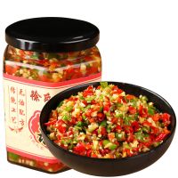 赛卡伊 [玻璃瓶]农家彩色蒜蓉剁椒辣椒酱香辣拌饭酱0脂肪彩色 彩色特辣一瓶