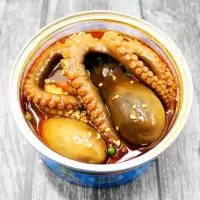 赛卡伊 熟食八爪鱼爆头大长腿麻辣海鲜罐头章鱼有墨网红香辣鱿鱼即食罐装