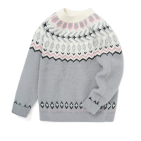 巴拉巴拉女大童毛衫 民族风中领毛衣