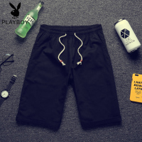 休闲短裤男夏天韩版潮流宽松中裤子男士五分裤夏季薄款5分裤马裤 STz纯色短裤