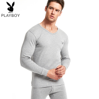 秋衣秋裤男士纯棉青年薄款全棉毛衫V领保暖内衣套装秋冬季1 PB-V领套装