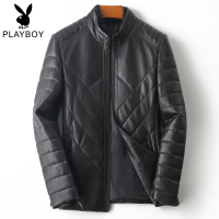 海宁真皮皮衣男士冬季新款绵羊皮衣羽绒棉填充保暖立领毛领. SNX-CQ20302