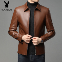 秋冬海宁真皮皮衣男绵羊皮男式翻领修身皮夹克单皮中年爸爸装. SNX-TL-QH17702