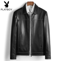 海宁真皮皮衣男士绵羊皮单皮夹克翻领商务休闲中老年男装薄外套. SNX-L12A2001