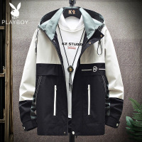 春秋薄款夹克连帽拉链大口袋工装痞帅外套男潮流百搭简约休闲衣服. MD9904