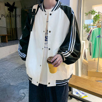 美式潮牌棒球服男春秋季薄款拼接情侣宽松夹克衫街头潮流休闲外套. MD98003