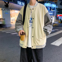 美式潮牌棒球服男春秋季薄款拼接情侣宽松夹克衫街头潮流休闲外套. MD98006