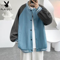 美式潮牌ins棒球服男春秋季薄款拼接情侣宽松夹克衫国潮休闲外套 MD98005