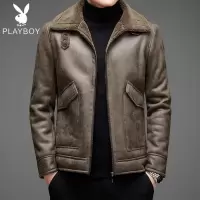 工装外套男士春秋季新款毛领上衣服秋装男装冬季加绒皮衣夹克. WLA608