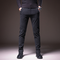 冬季加绒裤男直筒修身新款男士裤子2021年秋冬磨毛保暖休闲裤外穿. BY8016
