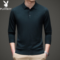 爸爸装春秋季长袖t恤水洗棉中年男士新款中老年父亲保罗polo衫 WLXF T81117