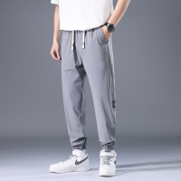 冰丝裤子男2022新款九分速干宽松工装弹力休闲裤男士运动 BY9910
