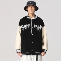 外套男士秋季美式棒球服男款2022新款潮牌宽松休闲春秋夹克上衣服 MD22116