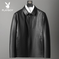 秋冬新款真皮皮衣男牛皮夹克翻领商务外套商务简约防风皮衣 SNX2231