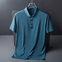 中老年人爸爸夏装短袖t恤男夏季冰丝无痕中年男士上衣口袋POLO衫 DQC1197