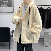外套男士春季2023新款潮牌宽松开衫卫衣男生青少年春秋款连帽衣服 DQC4011