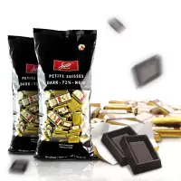 瑞士进口 Swiss Delic 狄妮诗黑巧克力纯黑家庭年货喜糖1.3kg*2包