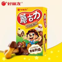 好丽友蘑古力饼干48g*32盒红豆味榛子牛奶巧克力味蘑菇力零食整箱【2月29日发完】