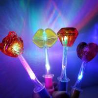 新款升级七彩led双灯发光棒棒糖夜场酒吧KTV闪光发亮糖果50支[2月27日发完]