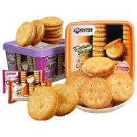 丝花生酱夹心饼干乳酪马来西亚进口零食茱蒂三明治礼盒装整箱咸味[2月29日发完]