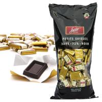瑞士进口Swiss Delice狄妮诗72%纯可可脂牛奶黑巧克力块喜糖袋装