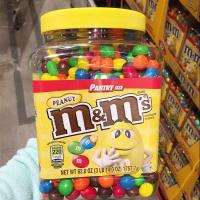 原装正品 美国直邮 M&M豆玛氏巧克力豆彩虹豆罐装零食1757.7g