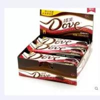 德芙DOVE香浓黑巧克力43克*12块 盒装516克 休闲零食婚庆糖果