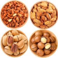 新货坚果组合大礼包夏威夷果碧根果巴旦木开心果腰果松子含罐500g