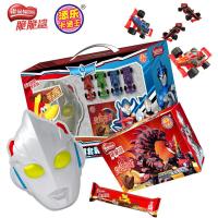 雀巢奥特曼英雄套装脆脆鲨曲奇饼干玩具零食大礼包年货批发