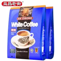 马来西亚原装进口益昌二合一白咖啡无蔗糖速溶咖啡粉450g*2袋