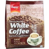 马来西亚进口超级牌super炭烧原味白咖啡3合1速溶咖啡600克x2袋