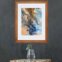 墨斗鱼 实木相框 巴洛克16寸胡桃色相框 拼图海报画框装裱 影楼婚纱儿童照相框画框照片墙组合相框