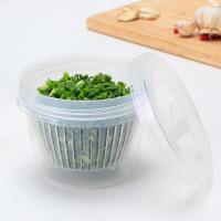 葱花保鲜盒 厨房葱花姜蒜保鲜盒冰箱带盖沥水保鲜蔬菜收纳盒塑料食物密封盒子