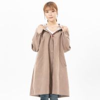 工作服成人罩衣防水男女通用防尘防污防水围裙厨房上班大人护衣|精品风衣式咖啡色 大号150-170斤