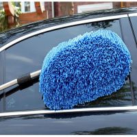 汽车用品蜡刷拖把除尘洗车刷子车用伸缩杆带蜡拖擦车掸子洗车工具|升级版纳米纤维蓝色