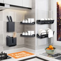 厨房置物架太空铝碗架挂壁式晾放碗碟收纳盒盘子刀具碗筷沥水架子